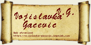 Vojislavka Gačević vizit kartica